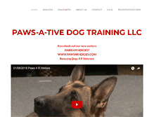Tablet Screenshot of pawsativedogtraining.com